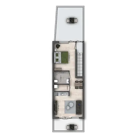 Апартаменты Sunny 45m2 Penthouse With Balcony And Terrace - R65c Эйндховен